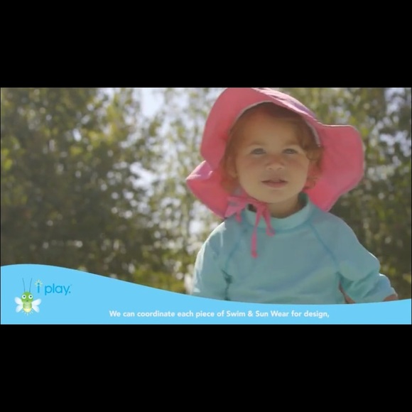 I PLAY PURPLE ADJUSTABLE SUN HAT W/ TIE 0-6 months SPF 50! NEW W/OUT TAGS ☀️ - Picture 4 of 5